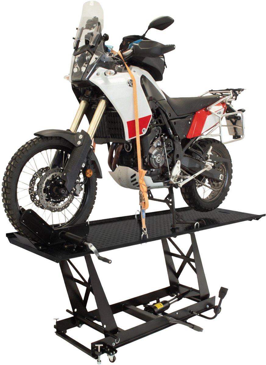 TRUTZHOLM Hydraulische Motorlift 450kg - Breedte 67,5cm - Motorfiets Heftafel Montageplatform Hefplatform XL Zwart