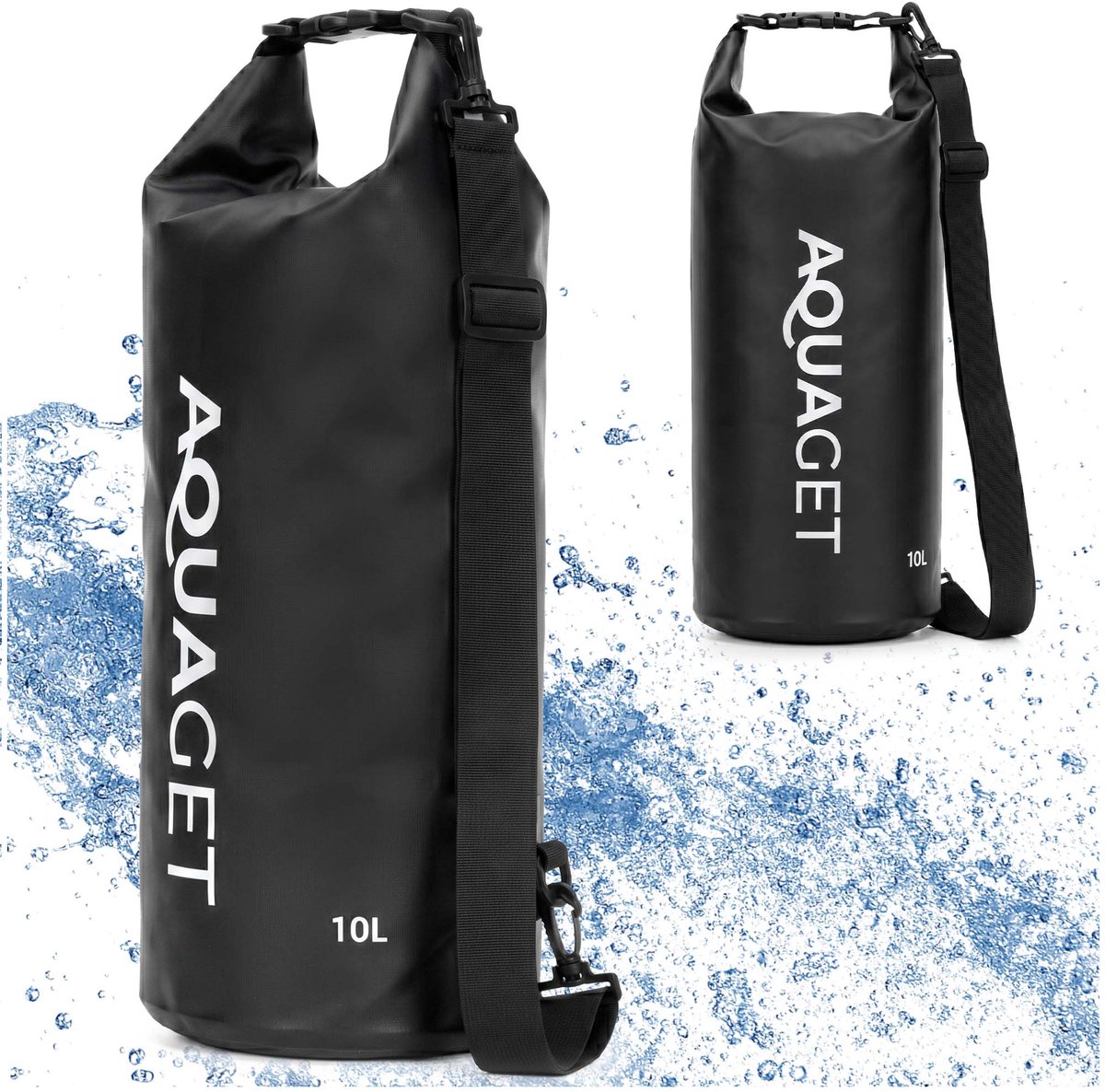 Aquaget® Drybag | Waterdichte Tas | 10 Liter | Zwart