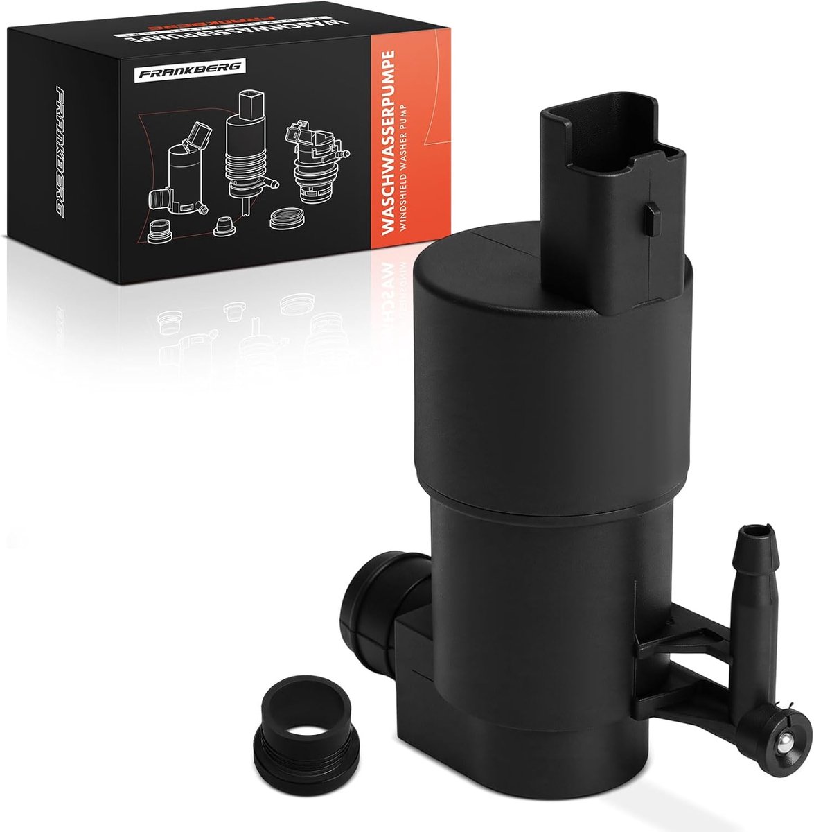 Ruitensproeier pomp - Watersproeier pomp - Auto Onderhoud - Directe Vervanging - 12x8x6 cm - Zwart