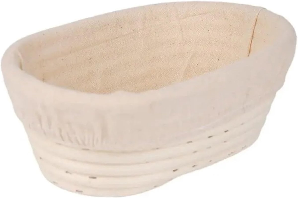 Broodmand Rotan Rieten mand Brood bakken Natuurlijk materiaal 17 x 12 x 6 cm Houtkleur
