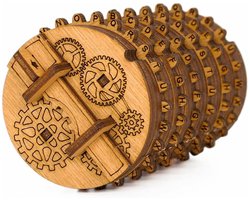 Kryptos - Cryptex Wooden Kit - Secret box - Puzzel - Geronimo Games - Idventure - Geschikt vanaf 14 Jaar