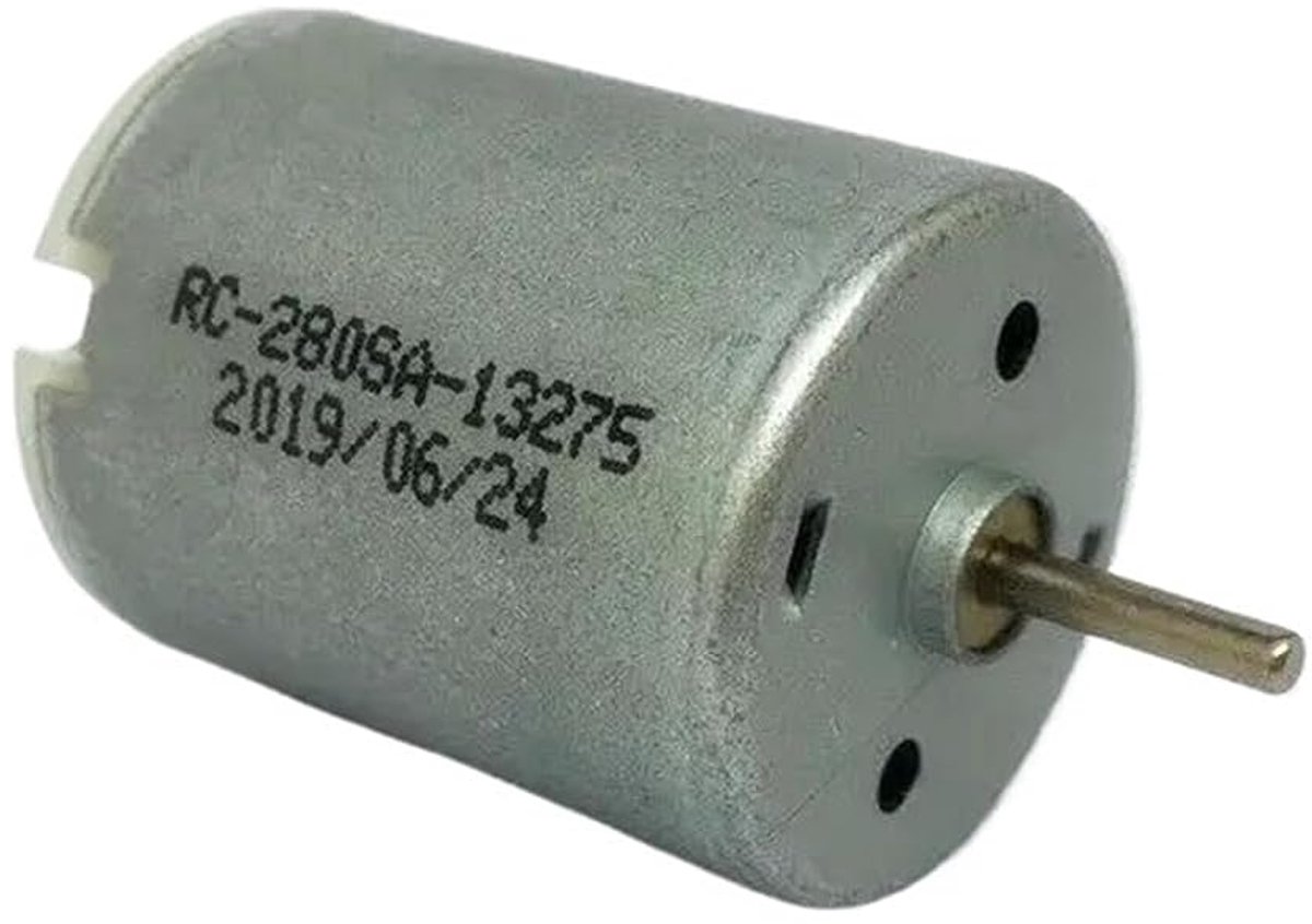 DC Motor - Elektrische Motor - Modelbouw Projecten - Hoge Snelheid - 24mm Rond - Zilver