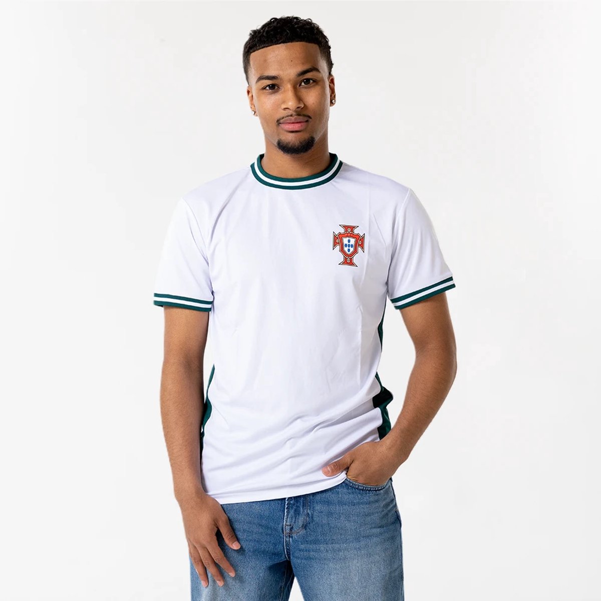 Portugal Voetbalshirt Heren - Maat S t/m XXL - Wit - Groen - FPF - Officiële Fanmerchandise