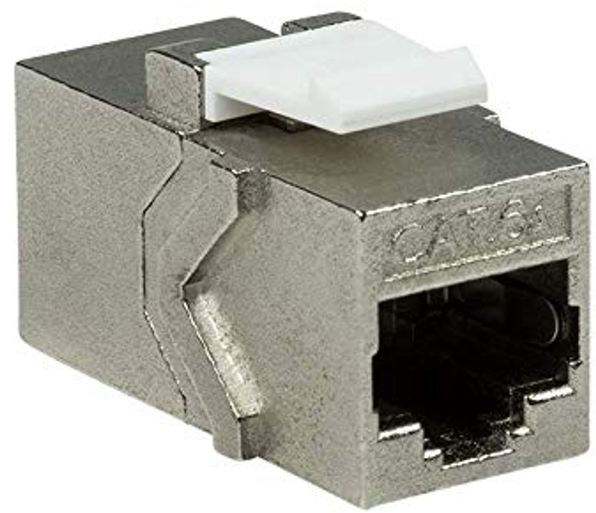 RJ45 netwerkkoppeling Cat 6A - volledig afgeschermd - 2x RJ45 jack - voor 10 Gigabit Ethernet - ShopVlot