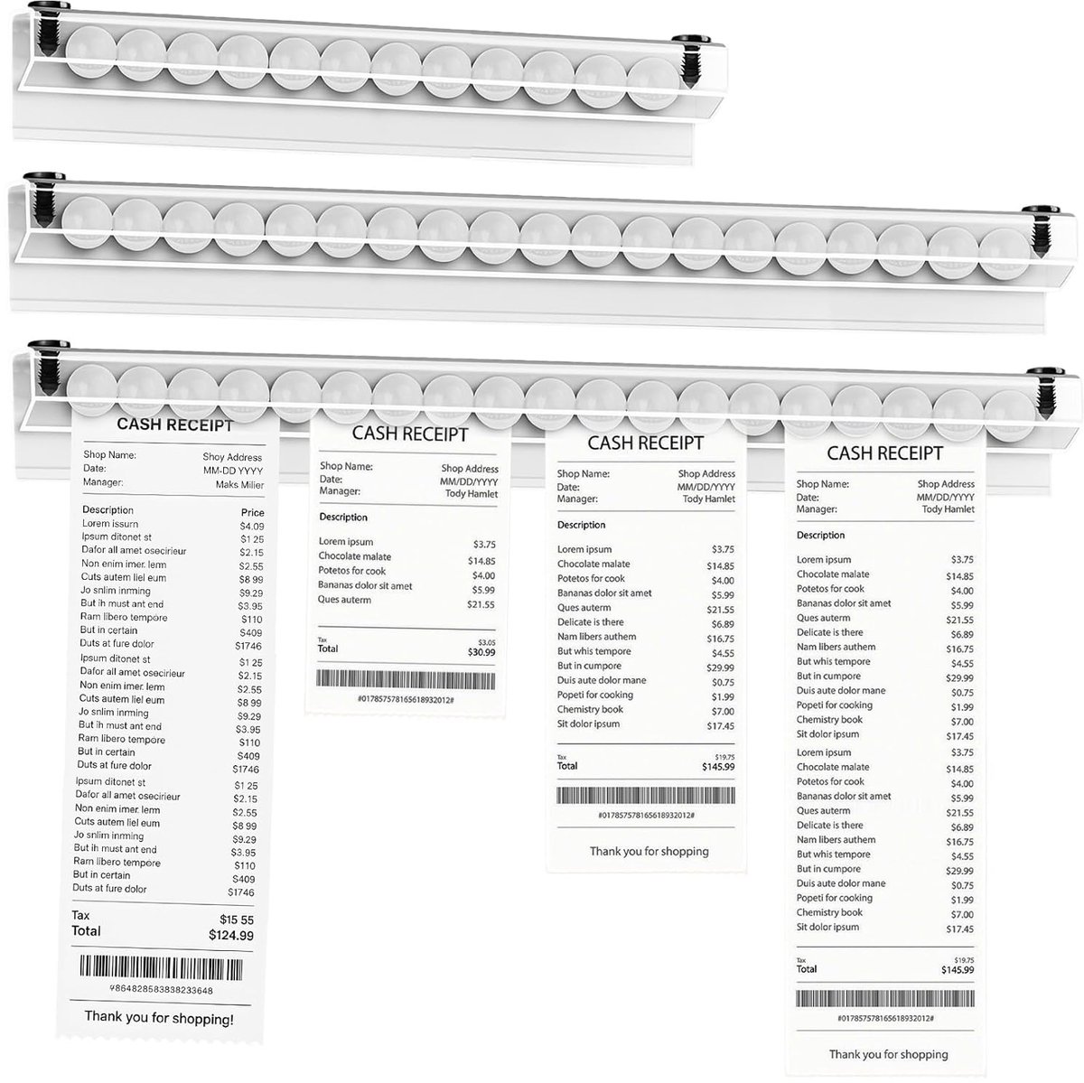 Ontvangsthouder 30 cm + 20 cm - Zelfklevend - Voor horeca en catering - Handig voor notities - ShopVlot