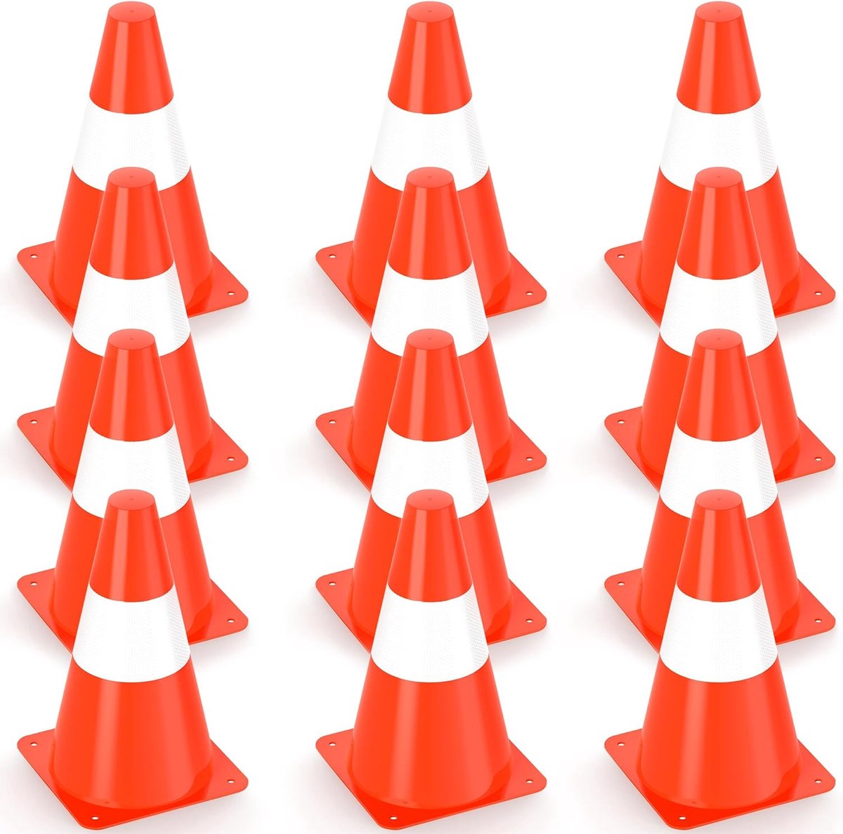 Pylons 23 cm - Stapelbare waarschuwingsconen - Hoge zichtbaarheid - Ideaal voor sport en spel - ShopVlot