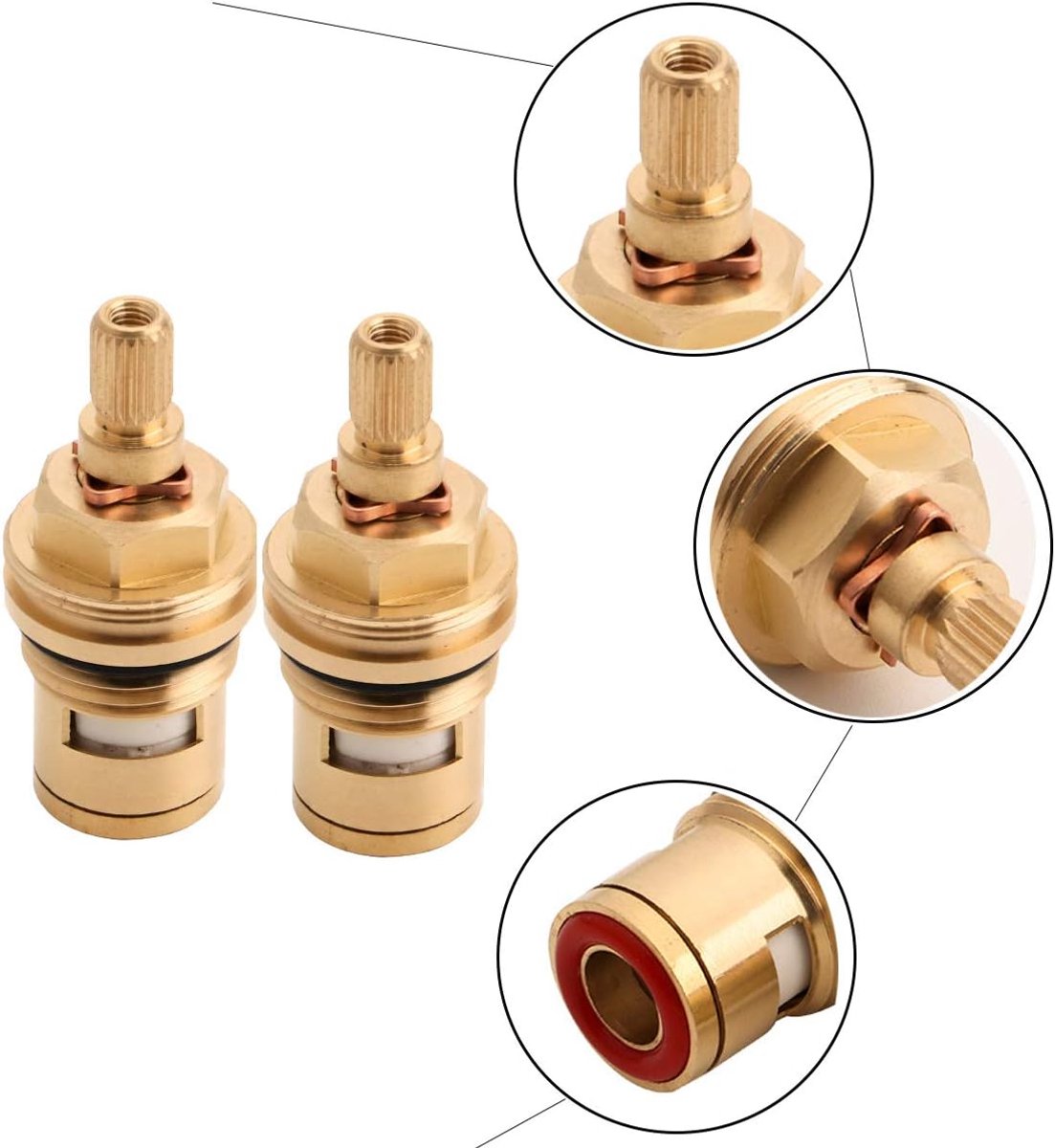 Faucet cartridge 1/2 inch - keramisch - eenvoudig te gebruiken - vervangingsonderdeel voor kranen - ShopVlot