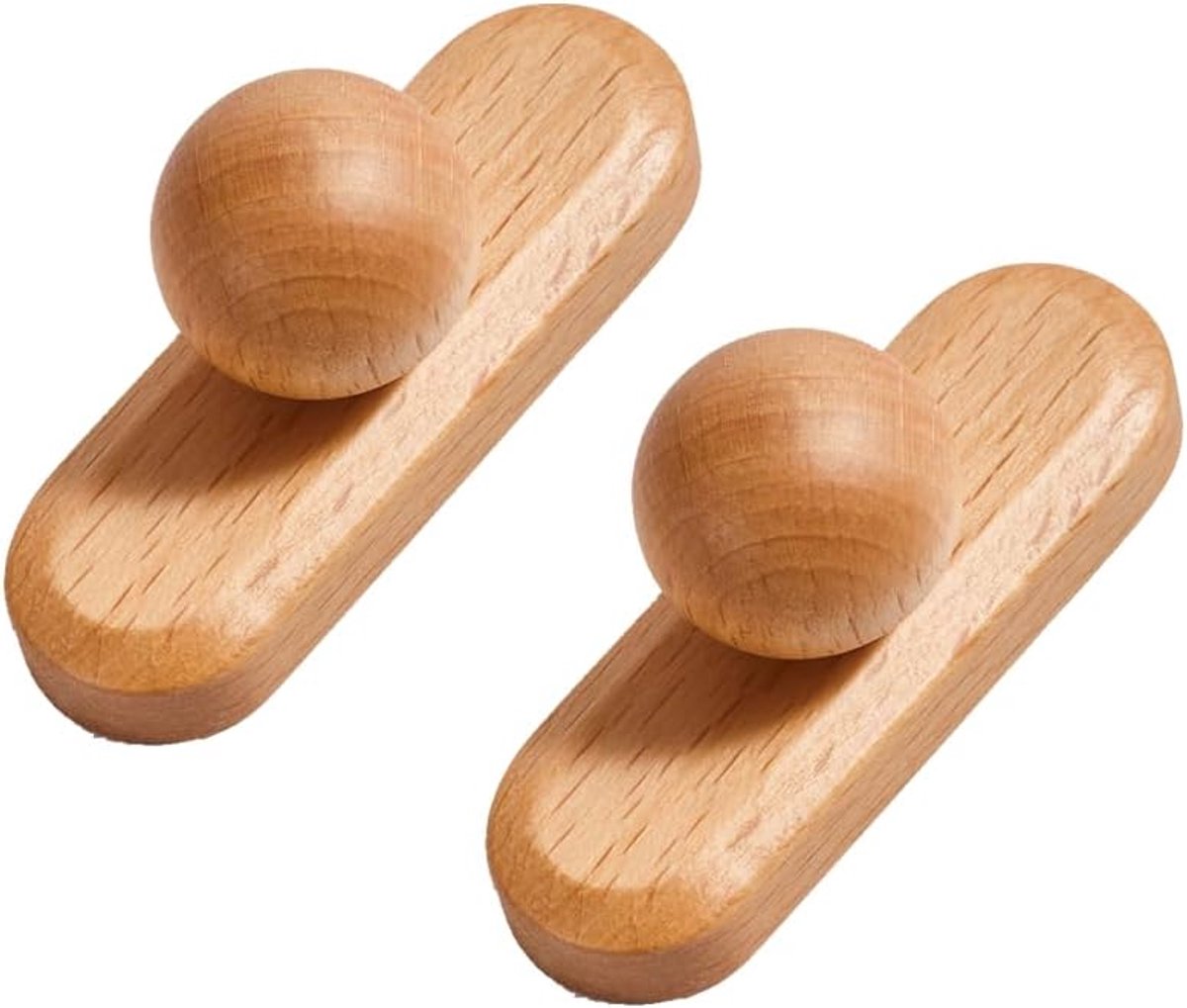 Meubelgrepen 0 mm kogelvormig - Beukenhout - Moderne stijl - Ideaal voor kasten en laden - ShopVlot