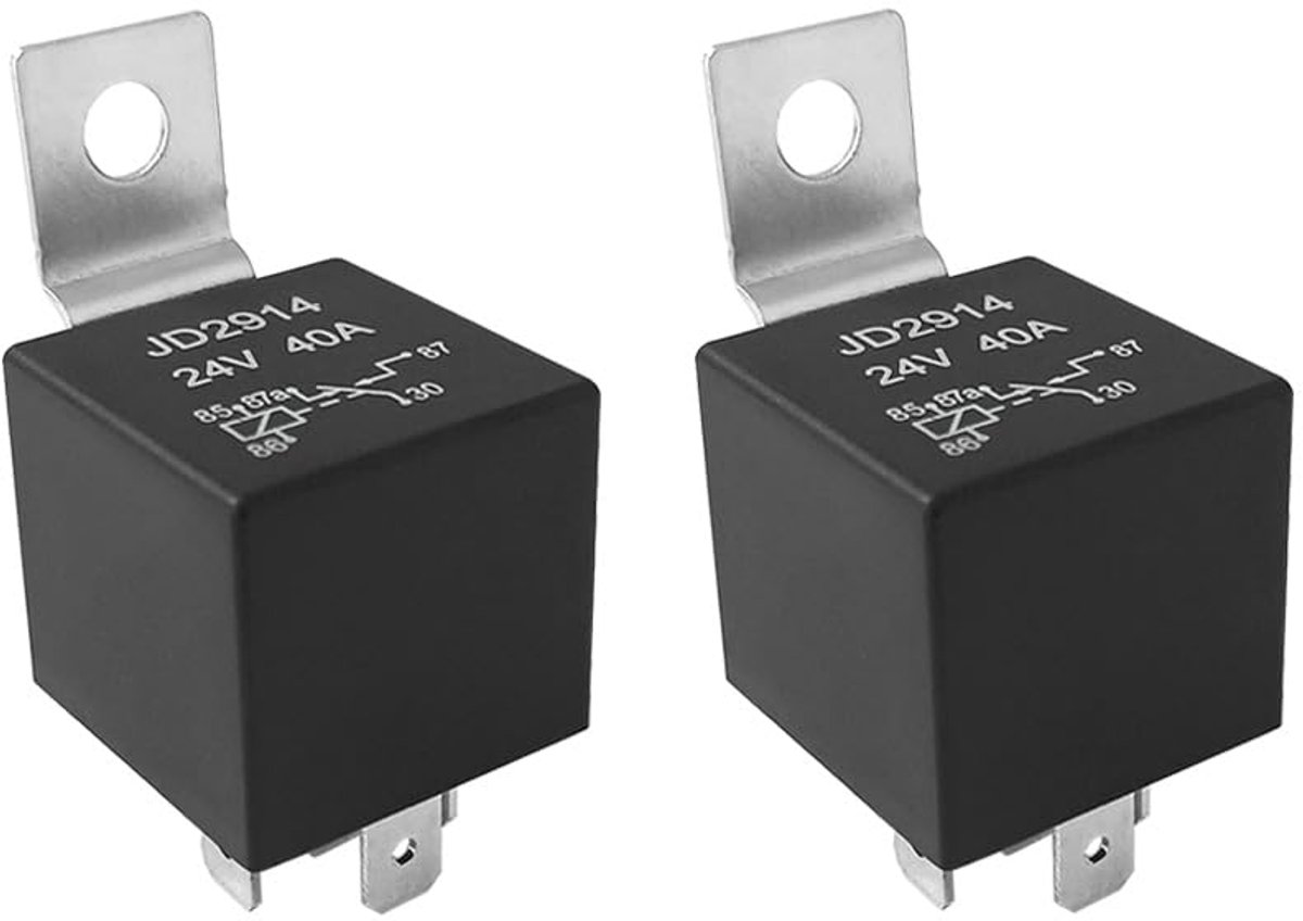 Auto relais 5-pins 24V 40A - SPDT ontwerp - Inclusief metalen montagebeugel - Betrouwbare schakeling voor voertuigen - ShopVlot