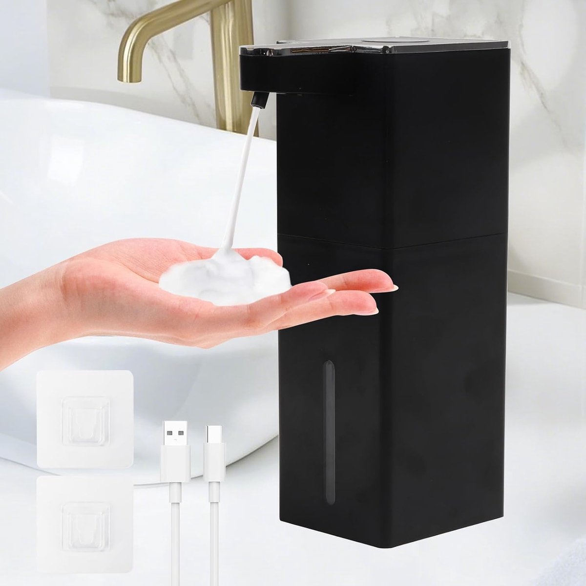 Automatische zeepdispenser 400 ml - IPX5 waterdicht - niet-contact met infraroodsensor - ideaal voor badkamer en keuken - ShopVlot