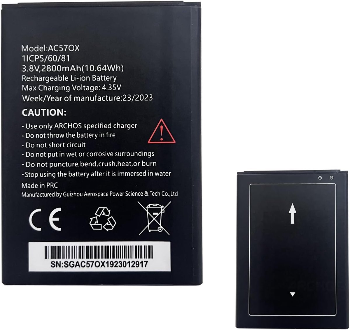 Vervangingsbatterij AC57OX - Compatibel met ARCHOS AC57OX - 100% nieuw - Betrouwbare energie voor je smartphone - ShopVlot