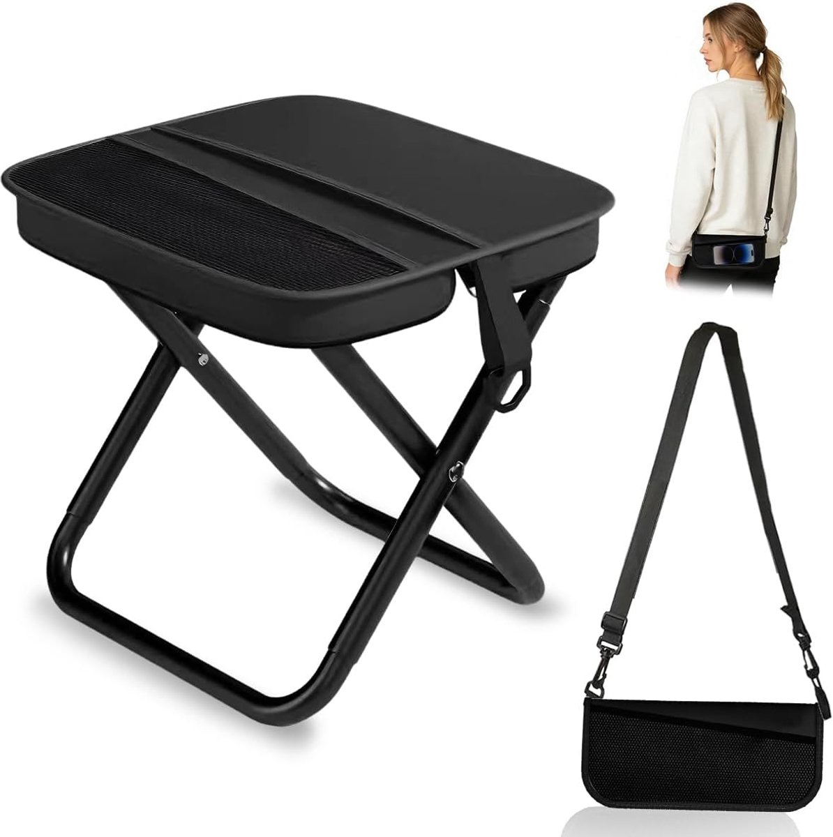 Opvouwbare Campingstoel - Compact en Lichtgewicht - Waterdicht Oxford - Ideaal voor Reis en Picknick - ShopVlot