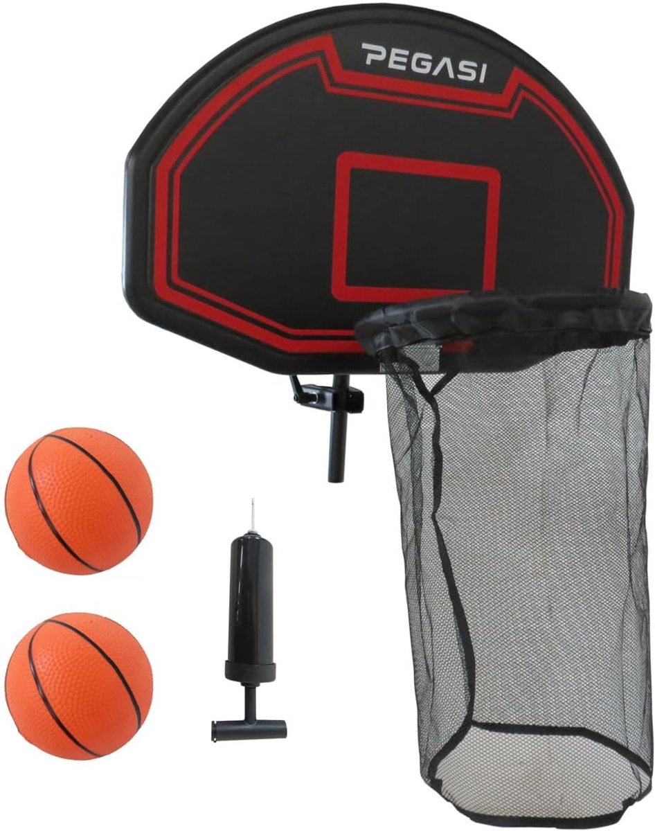 Basketbal bord trampoline 75x45cm - met ring - eindeloos speelplezier - voor in de tuin - ShopVlot