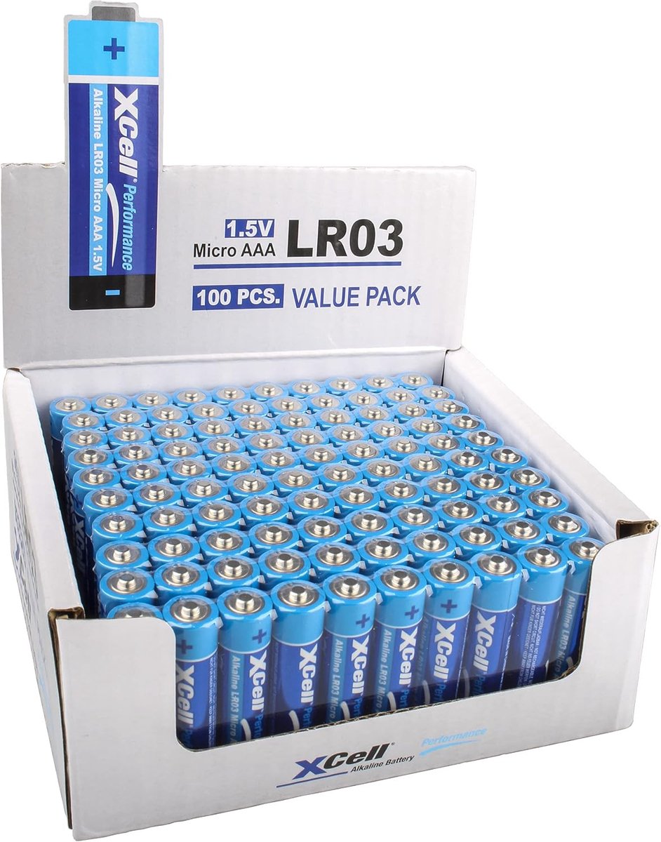 Alkaline batterij 1.5V Micro AAA - 100 stuks - Lekvrij - Langdurige energie voor apparaten - ShopVlot