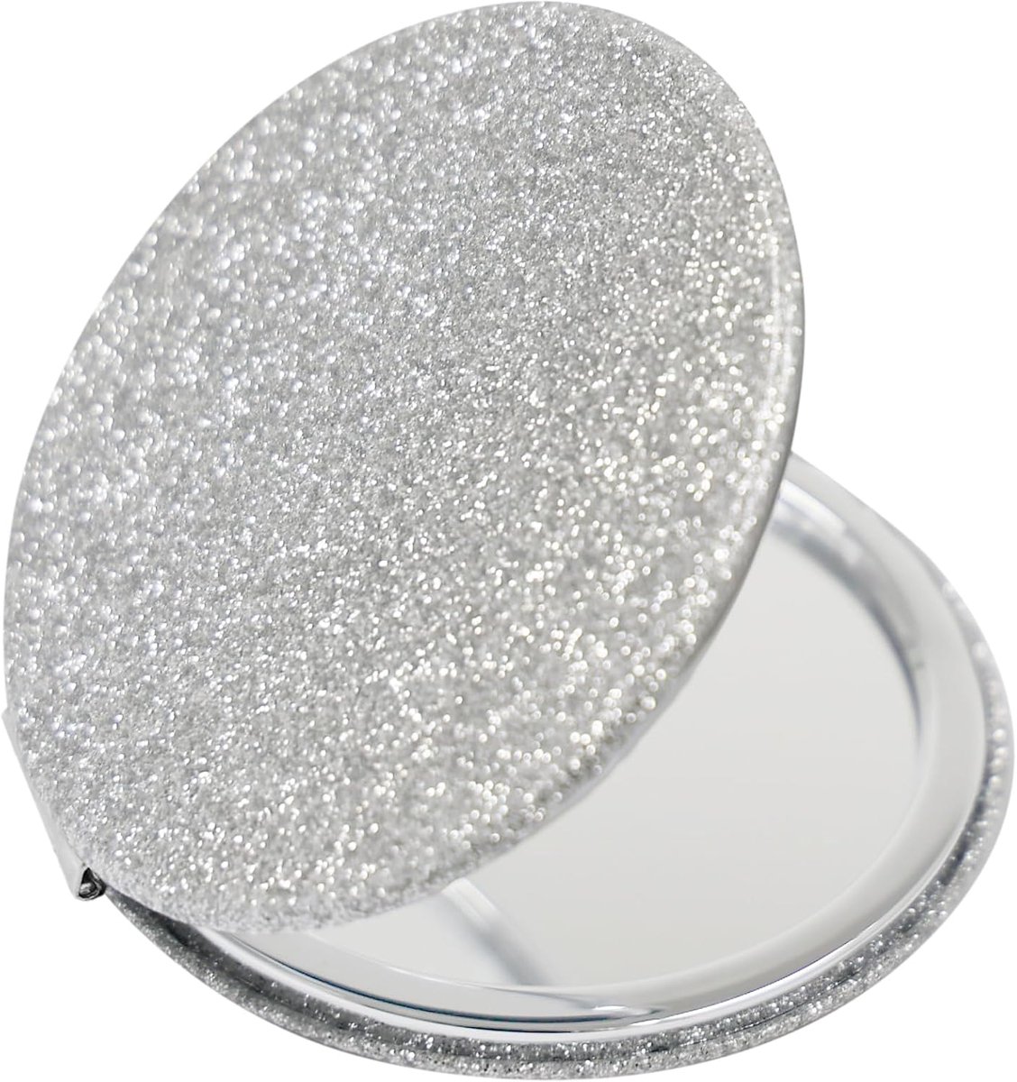 Make-up spiegel 2.5 inch - dubbelzijdig 1X/2X - compact met metaal - ideaal voor onderweg - ShopVlot
