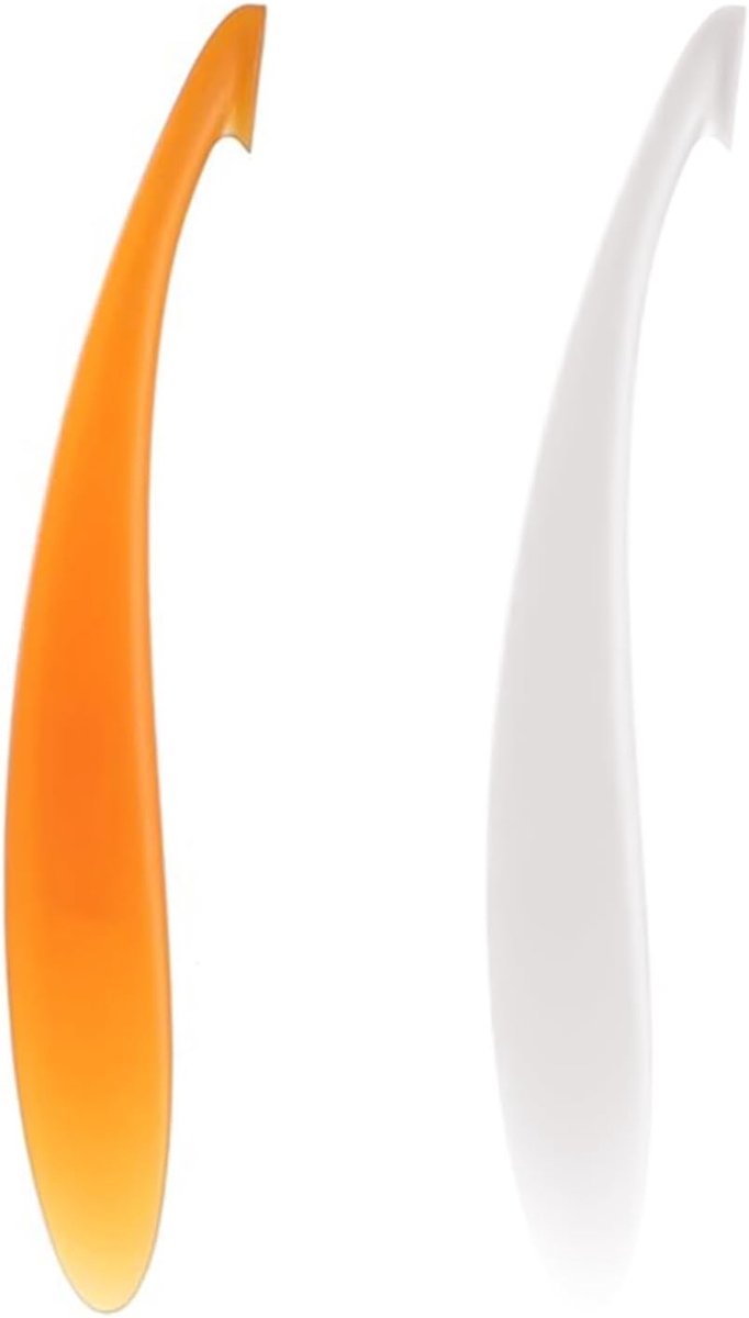 Fruitmes 2 stuks - oranje en wit - duurzaam PP materiaal - perfect voor het schillen van sinaasappels - ShopVlot
