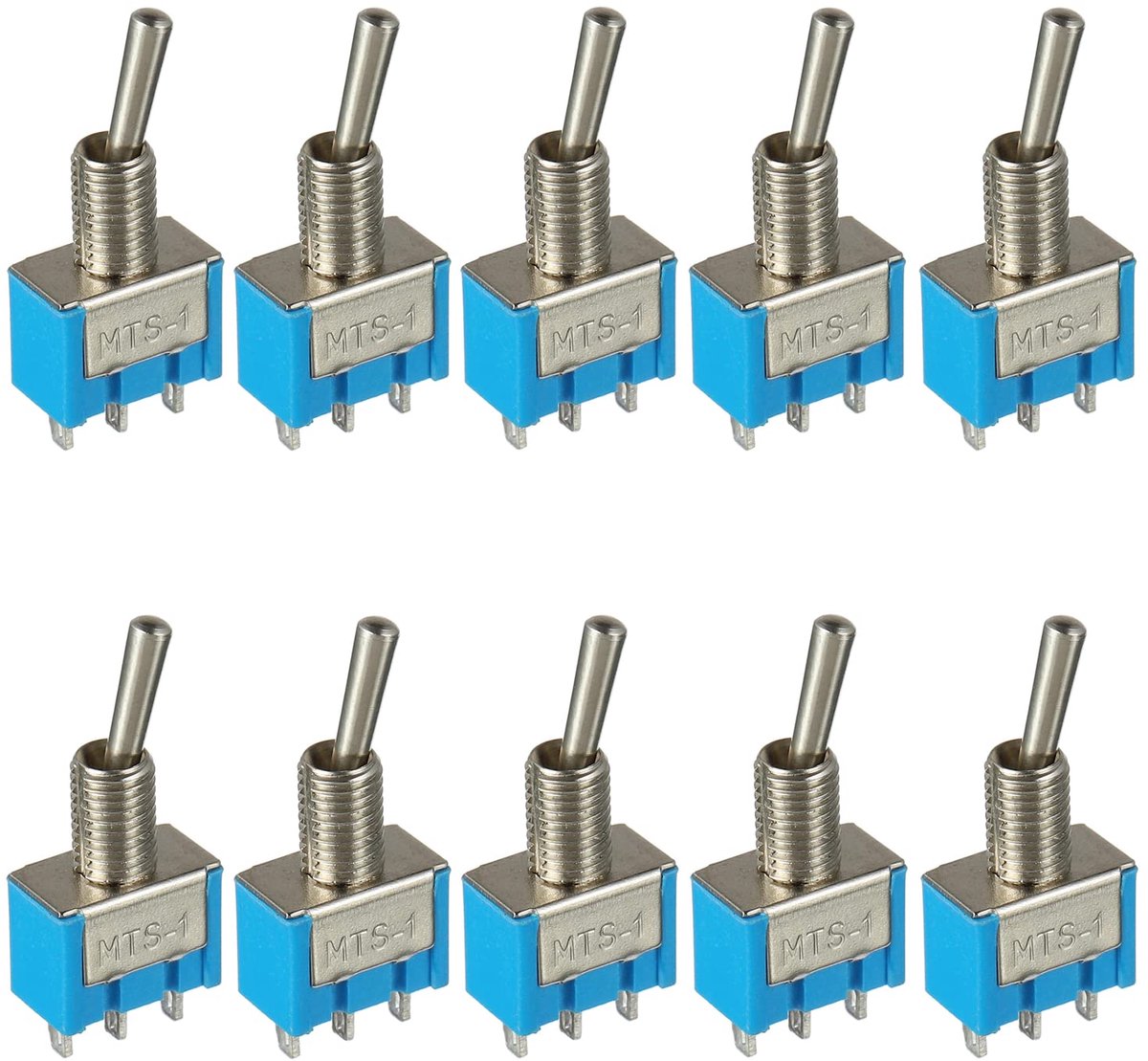 Mini Rocker Switch 10 Stuks - 3 Polig - 2 Posities - Voor Elektronische Projecten - ShopVlot
