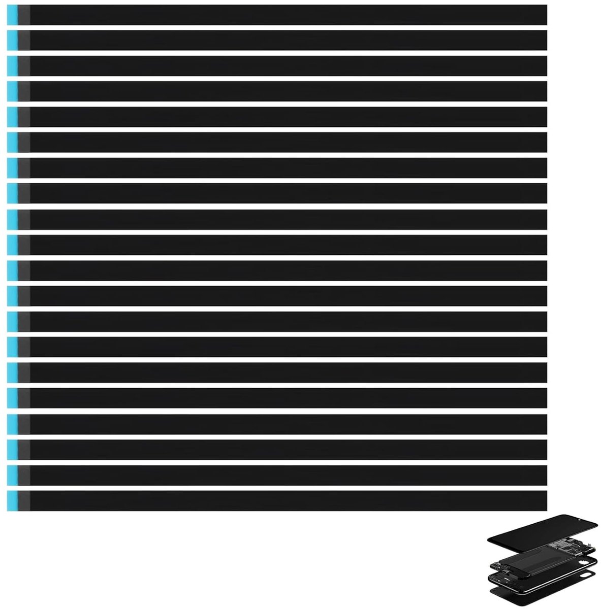 LCD scherm tape 200 x 8 x 0.5mm - dubbelzijdige stretch tape - sterke hechting - ideaal voor laptop schermreparatie - ShopVlot