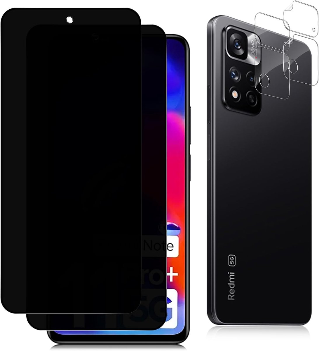 Mobiel pantserglas inkijkbescherming - 9H hardheid - anti-spy veiligheidsglas - beschermt privacy - ShopVlot