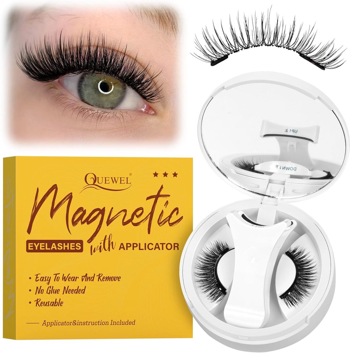 Magnetische Wimpers - Natuurlijke Look - Verbeterde Magnetische Wimpers - Eenvoudig aan te brengen - ShopVlot
