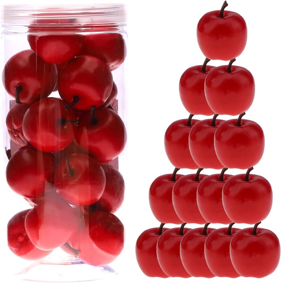 Nepappels 27 stuks - Realistische mini kunstfruit - Perfect voor decoratie - Geschikt voor feestjes - ShopVlot
