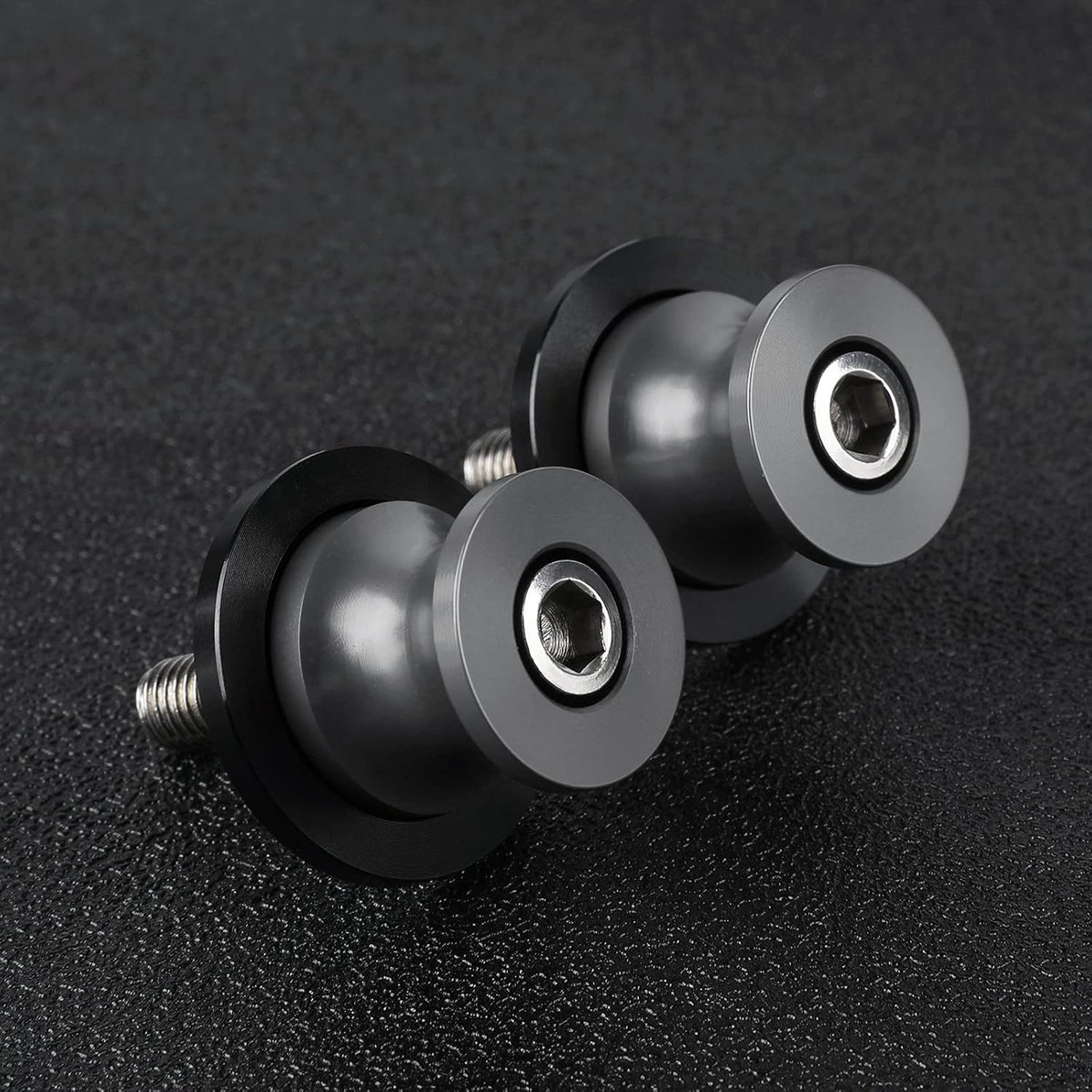 Stat mounts 8 mm - 2 stuks M8 x 1.25 - grijs - voor motoren en scooters - ShopVlot