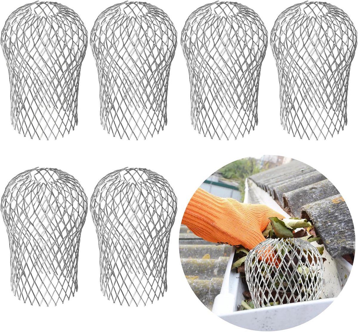 Gootbeschermers 6-Pack - Aluminium Legering - Flexibele Bescherming - Voorkomt verstoppingen - ShopVlot