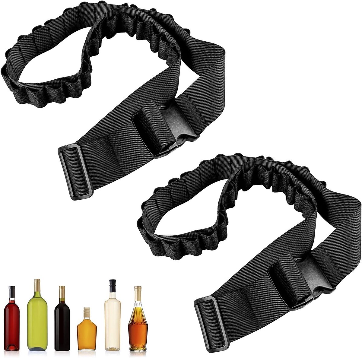 Drankgordel met 27 vakken - Set van 2 - Mini drinkgordel - Perfect voor vrijgezellenfeesten - ShopVlot