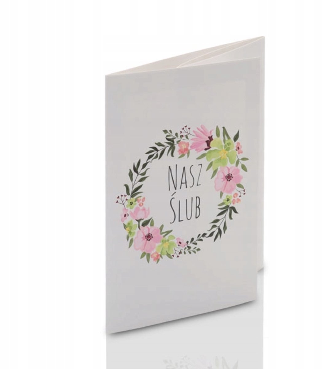 Mini Album Bruiloft 3 Foto's 13x18 cm - Wit met Bloemen