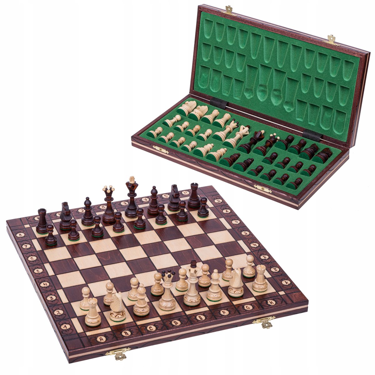 Houten Schaakspel - Traditioneel, 41x41 cm, Koning 76 mm