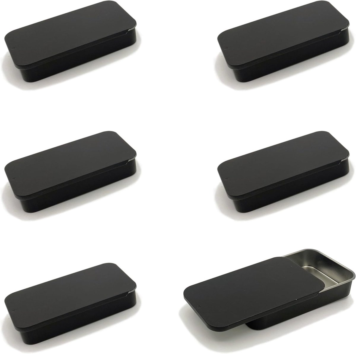 Katoenen Swab Dispenser - 6 Stuks - Metalen Box met Glijdend Deksel - Ideaal voor Reizen - ShopVlot