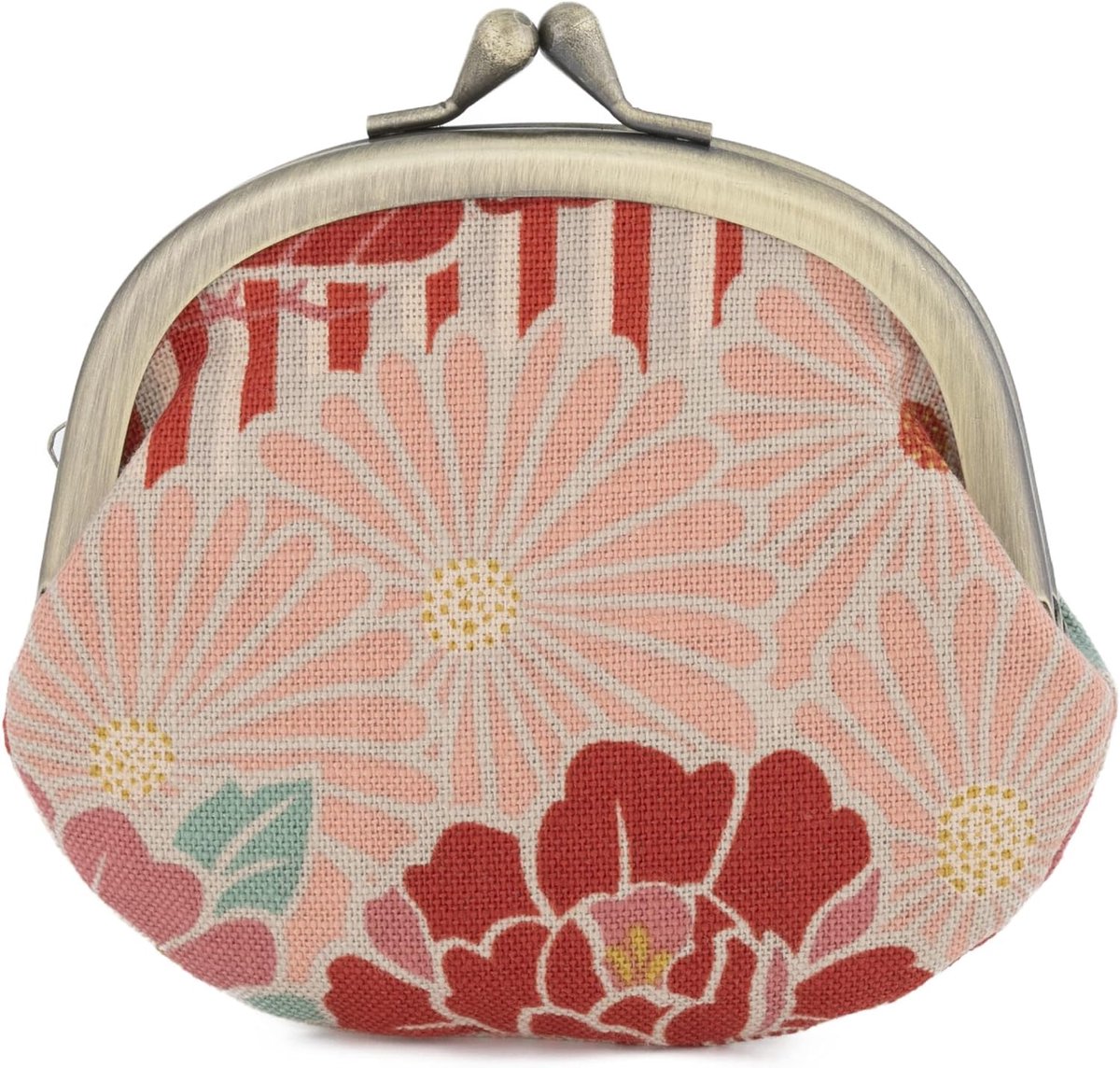 Make-up tasje met bloemenmotief - Retro stijl - Klein formaat - Perfect voor dagelijkse gebruik - ShopVlot