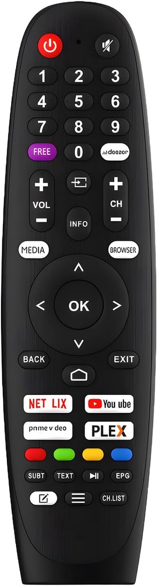 IR Afstandsbediening voor Smart Tech TV - Vervanging - Geschikt voor meerdere modellen - Direct klaar voor gebruik - ShopVlot