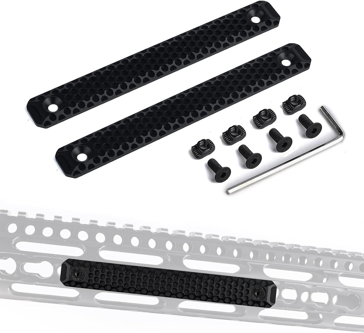 Mlok Keymod Rail Hand Guards - CNC-MD Rail Beschermers - Aluminium - Betrouwbare bescherming voor uw rail - ShopVlot