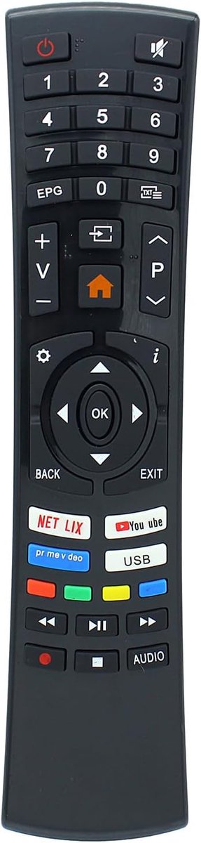 Afstandsbediening vervanging - Geschikt voor Smart Tech TV - Volledig functioneel - Eenvoudig in gebruik - ShopVlot