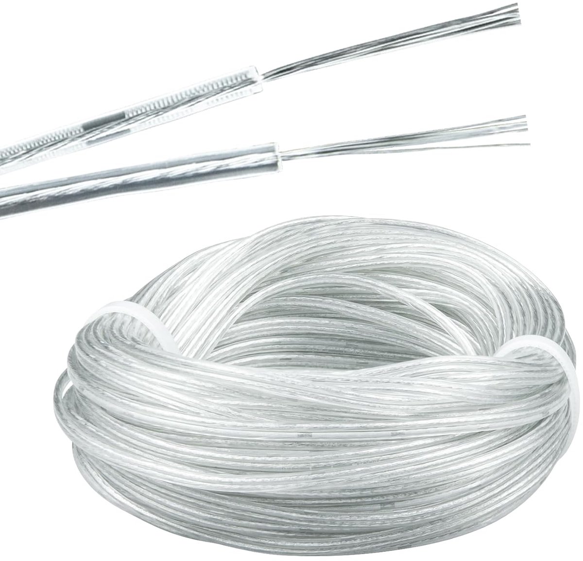 28AWG transparante kabel 15m - 2-aderig - hoge kwaliteit - ideaal voor elektronica projecten - ShopVlot