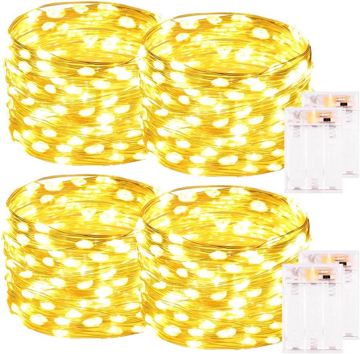 lichtkettingen warmwit 10 m - koperdraad - waterdicht - sfeervolle verlichting voor binnen en buiten - ShopVlot
