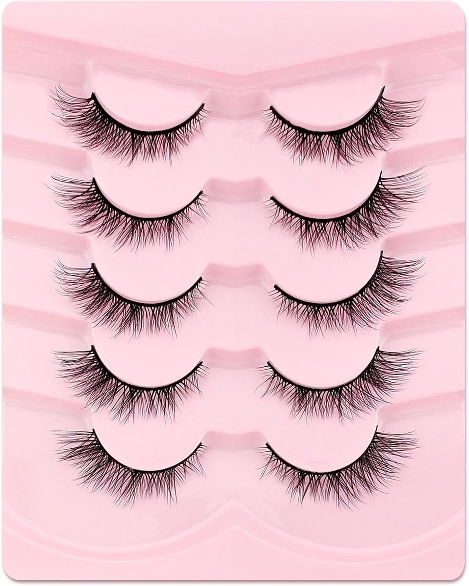 Valse Wimpers Cat Eye - Fluffy Volume Curly - Natuurlijke Look - Herbruikbaar - ShopVlot