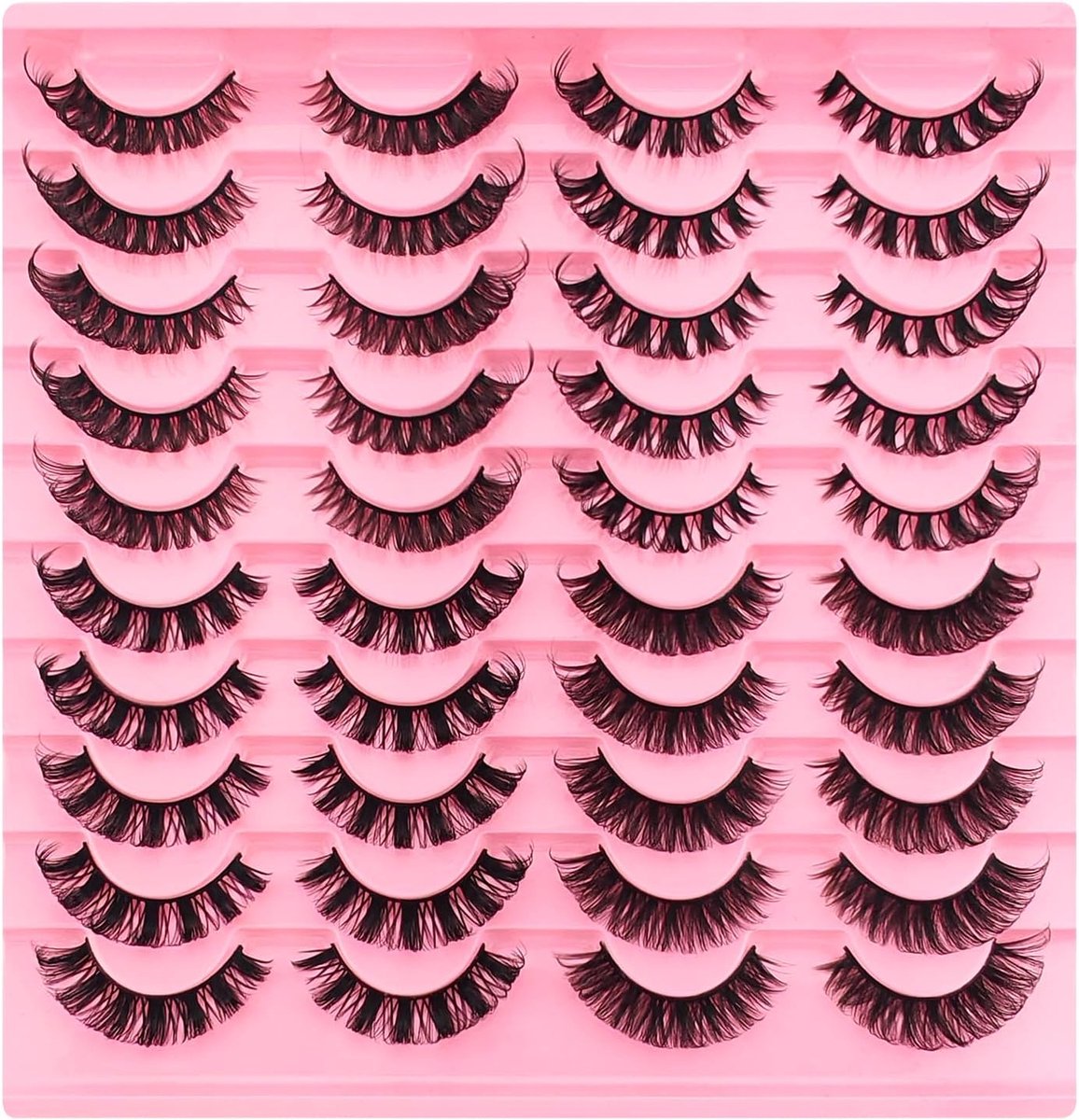 Nepwimpers 20 Paar - D-Curl 3D Wimpers - Cat Eye Effect - Natuurlijke Look - ShopVlot