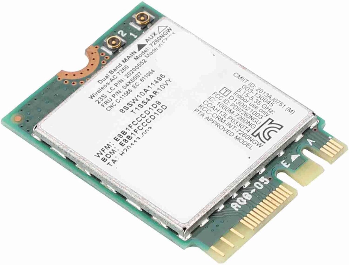 Dual Band-kaart 7260 AC 867Mbps - Compatibel met ThinkPad T440 X240 L440 - Upgrade van 300M naar 867M - ShopVlot