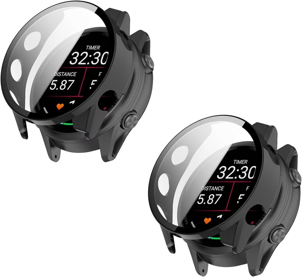 Beschermhoes voor Garmin Forerunner 170/70 - PC + gehard glas - valbestendig - optimale bescherming - ShopVlot