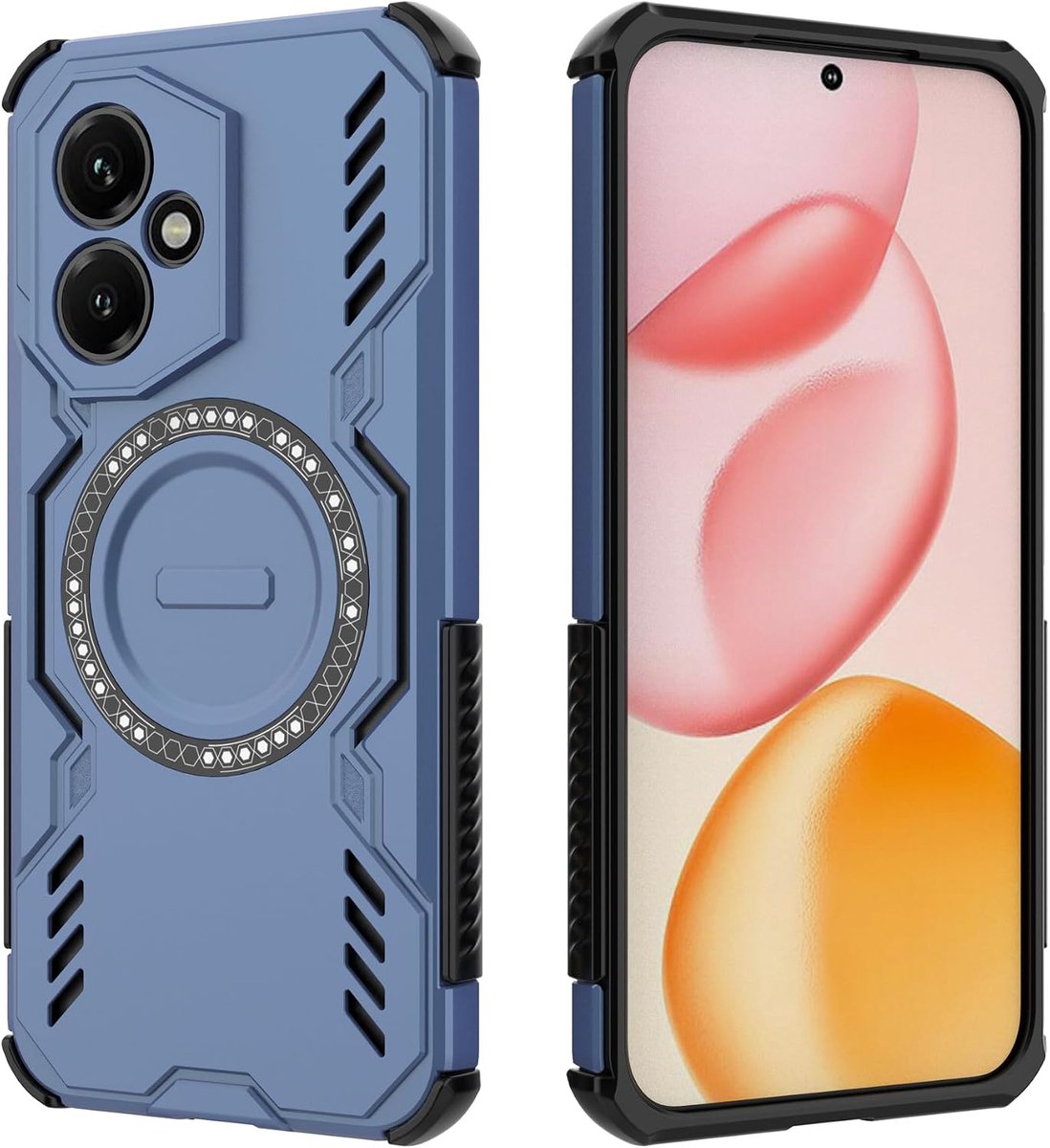 Magnetische hoes voor Honor 400 Pro - militaire schokbestendige hardcase - luchtkussens - optimale bescherming - ShopVlot
