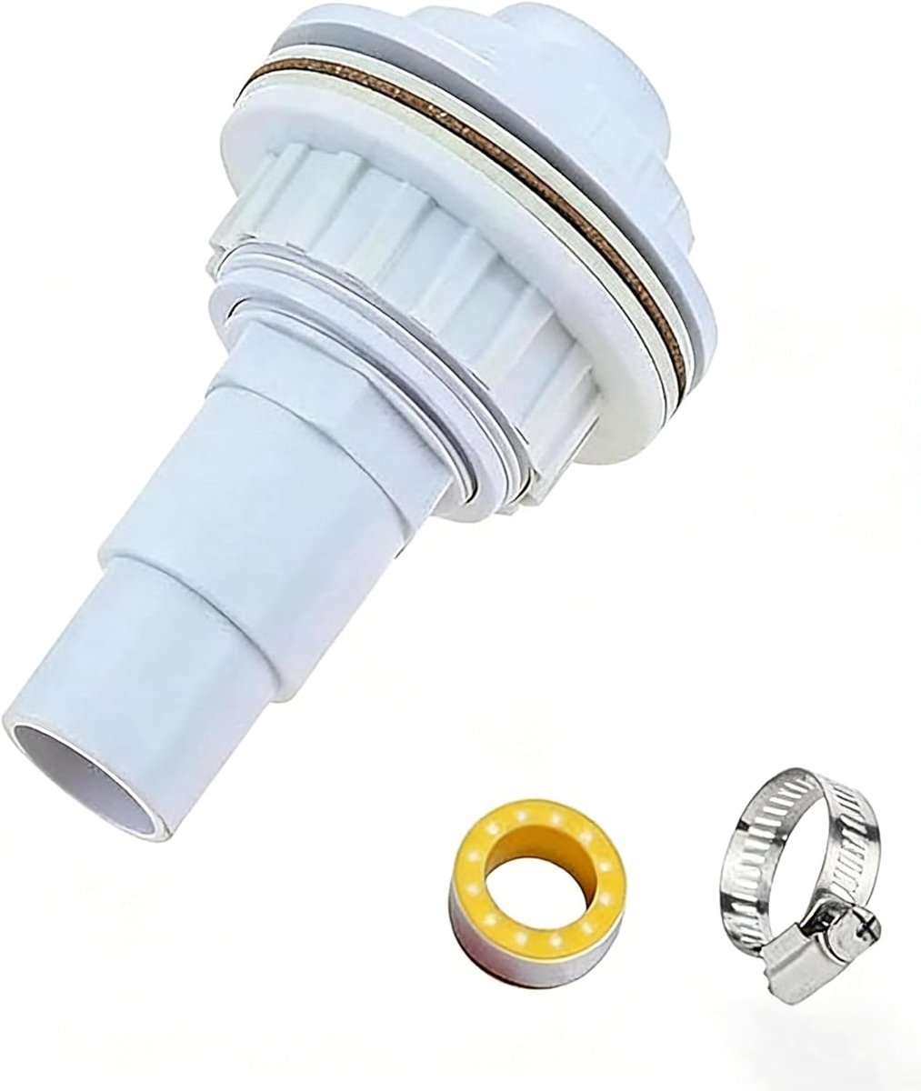 Inlaatmondstuk zwembad 32mm/38mm - Roestvrij staal - Verstelbare spuitkop - Eenvoudige installatie - ShopVlot
