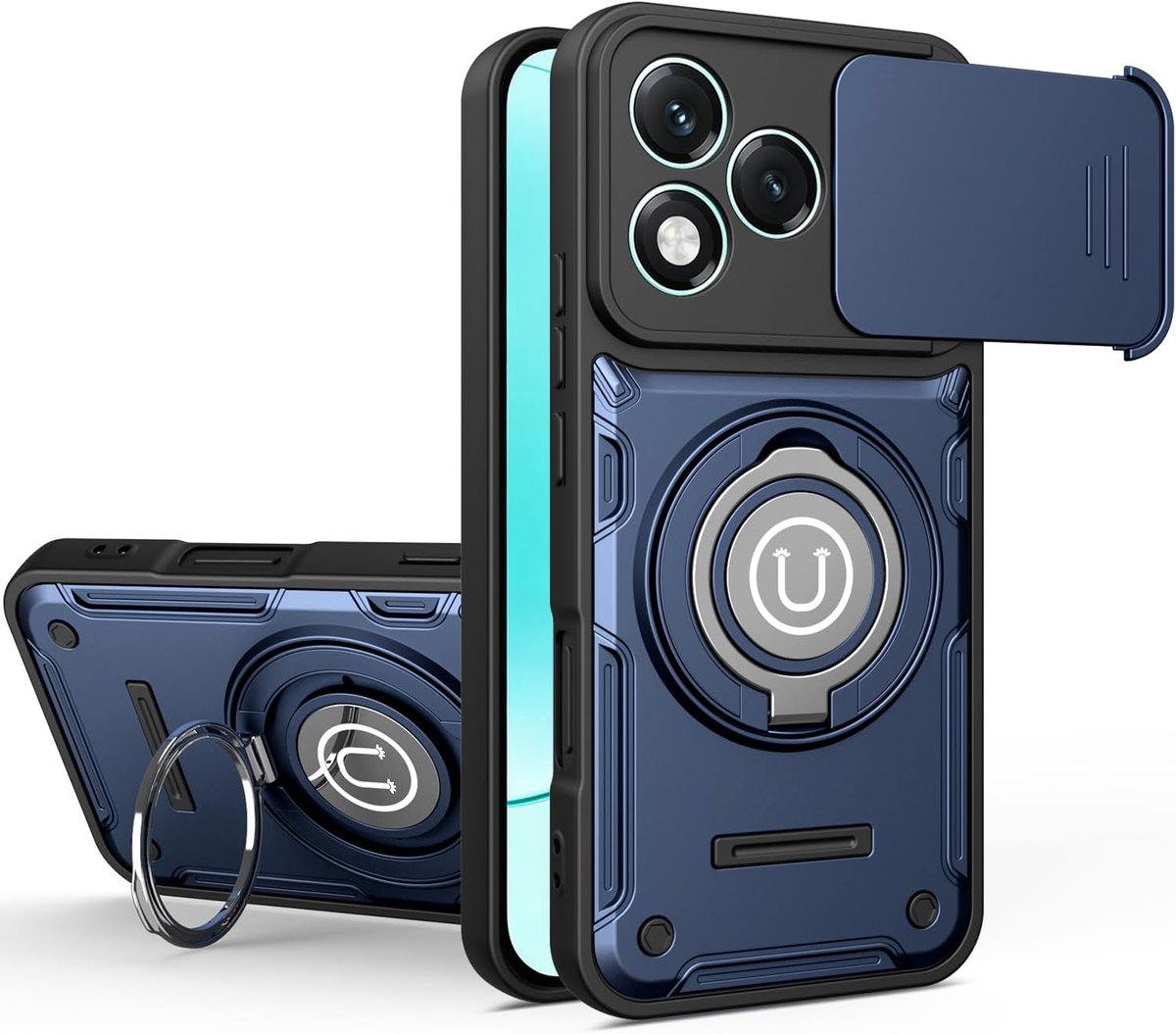 Mobiel hoes voor Honor 400 Lite - TPU + harde PC - Heavy Duty Armor - schokbestendig met kijkvenster - ShopVlot