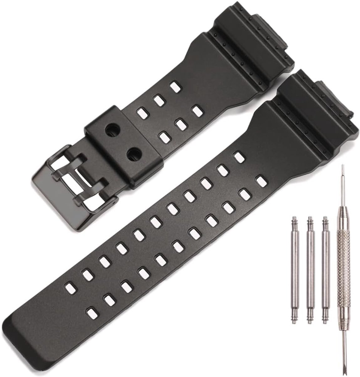 Resin horlogeband geschikt voor Casio G-Shock GA100 GA-100 GA-120 GA110 GD-120 GD100 - vervangend materiaal - ShopVlot