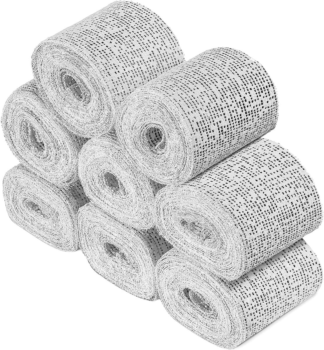 Gipsverbanden voor Creatief Werk, 7.5 x 300 cm - Wit - Pack van 8 - Perfect voor Lichaamsvormen - ShopVlot