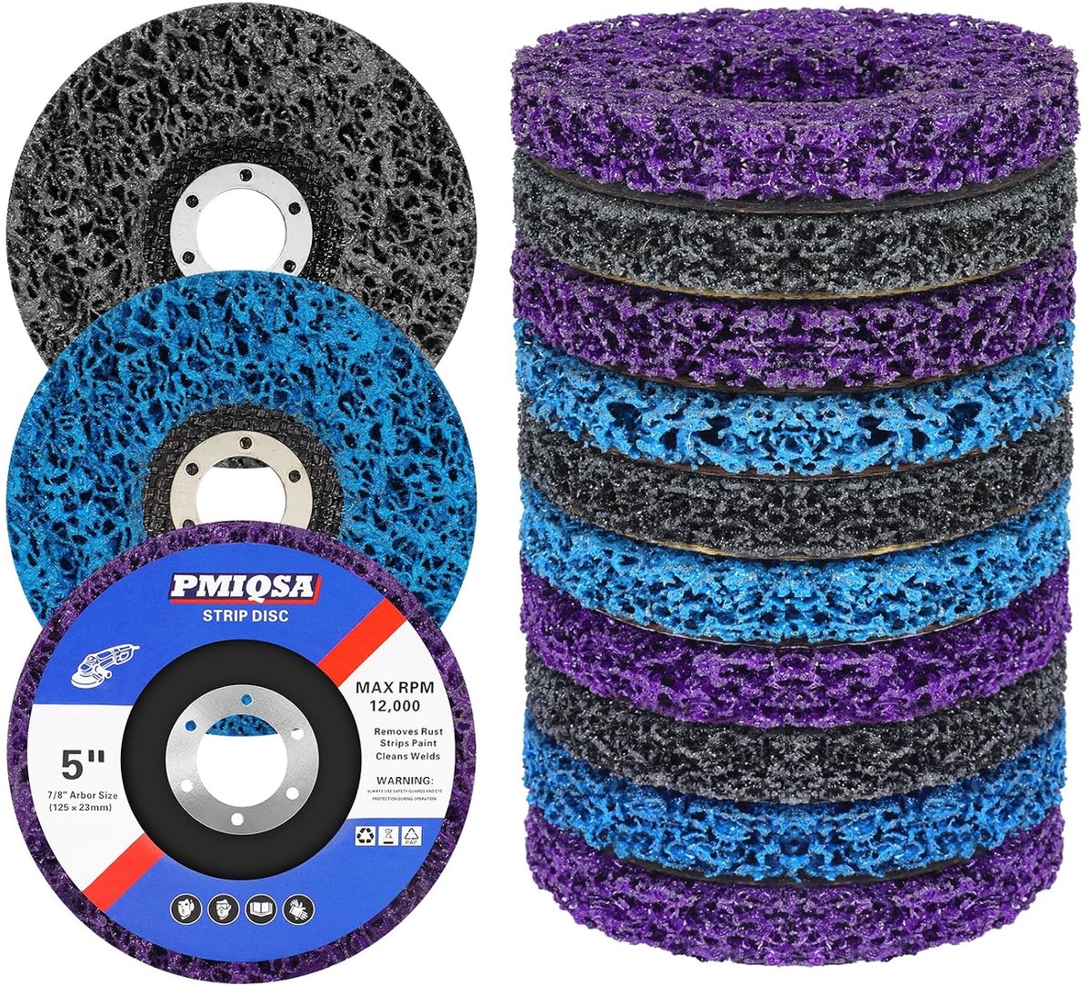 CSD schijf 125 mm - paarse, blauwe, zwarte discs - roest, verf en oxiden verwijderen - ideaal voor metaalbewerking - ShopVlot