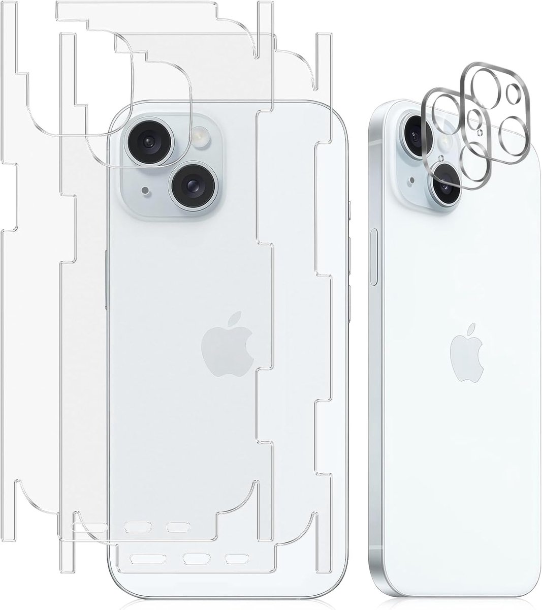 Bescherming voor iPhone 15 Plus - zachte TPU - matte textuur - dunne beschermfolie - ShopVlot
