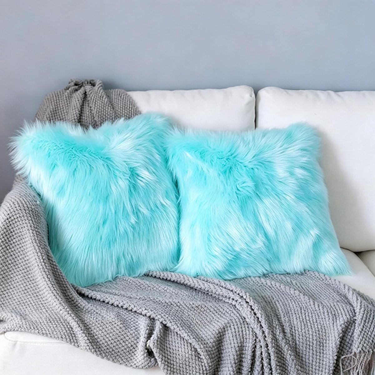 Cushion Cover 45 x 45 cm - Faux Fur - Super Zacht en Pluche - Perfect voor Sofa en Bed - ShopVlot