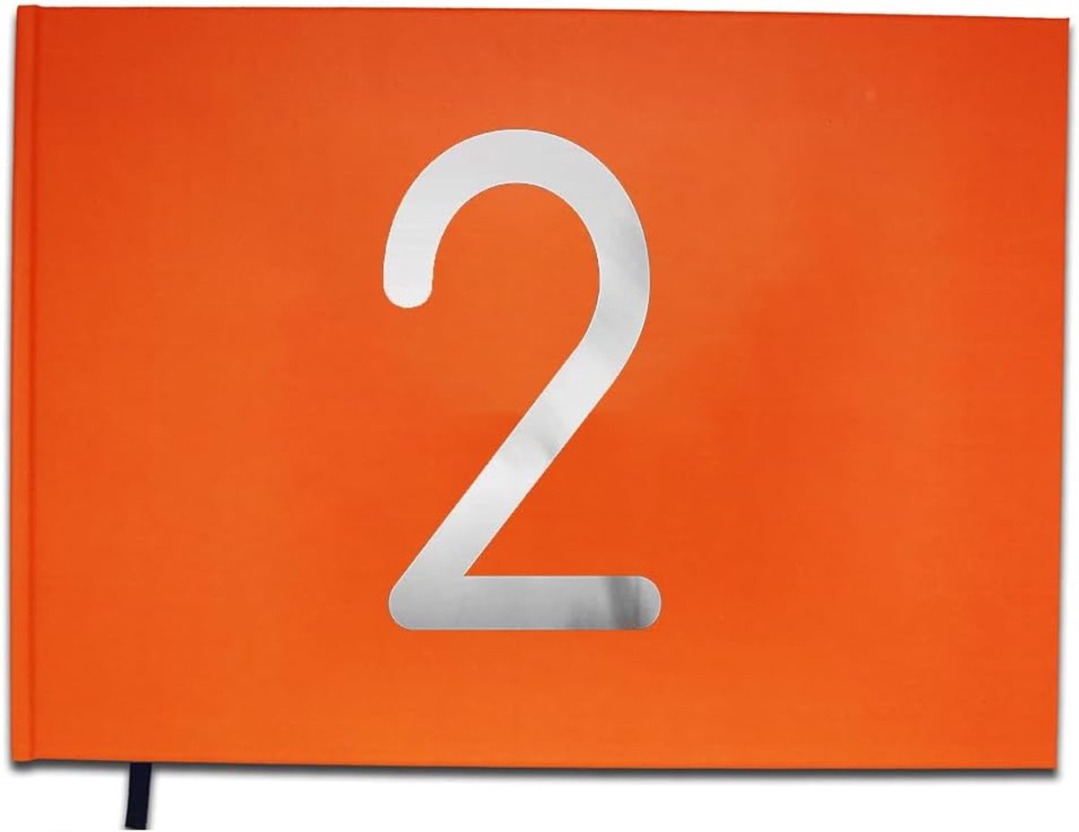 Gastenboek 2 jaar - oranje koraal - 100 pagina's - perfect voor verjaardagen - ShopVlot